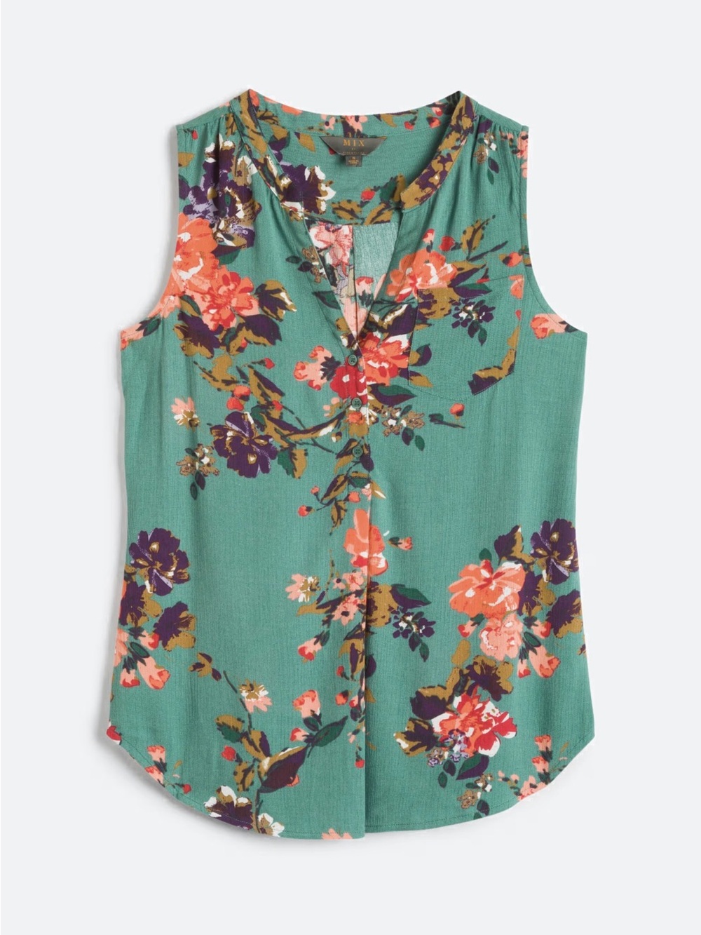 Market & Spruce Prat Henley Sleeveless Top